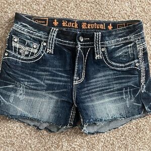 Rock Revival Dark Wash Jean Shorts